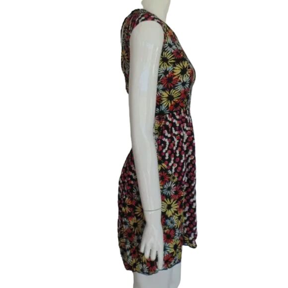 ANGIE Dress, Jr M, Multicolor Floral Mixed Print, Open Lace Back, Short sleeves - Picture 6 of 12